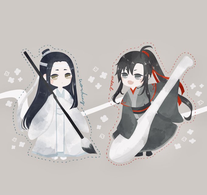 「chinese clothes holding brush」 illustration images(Latest)