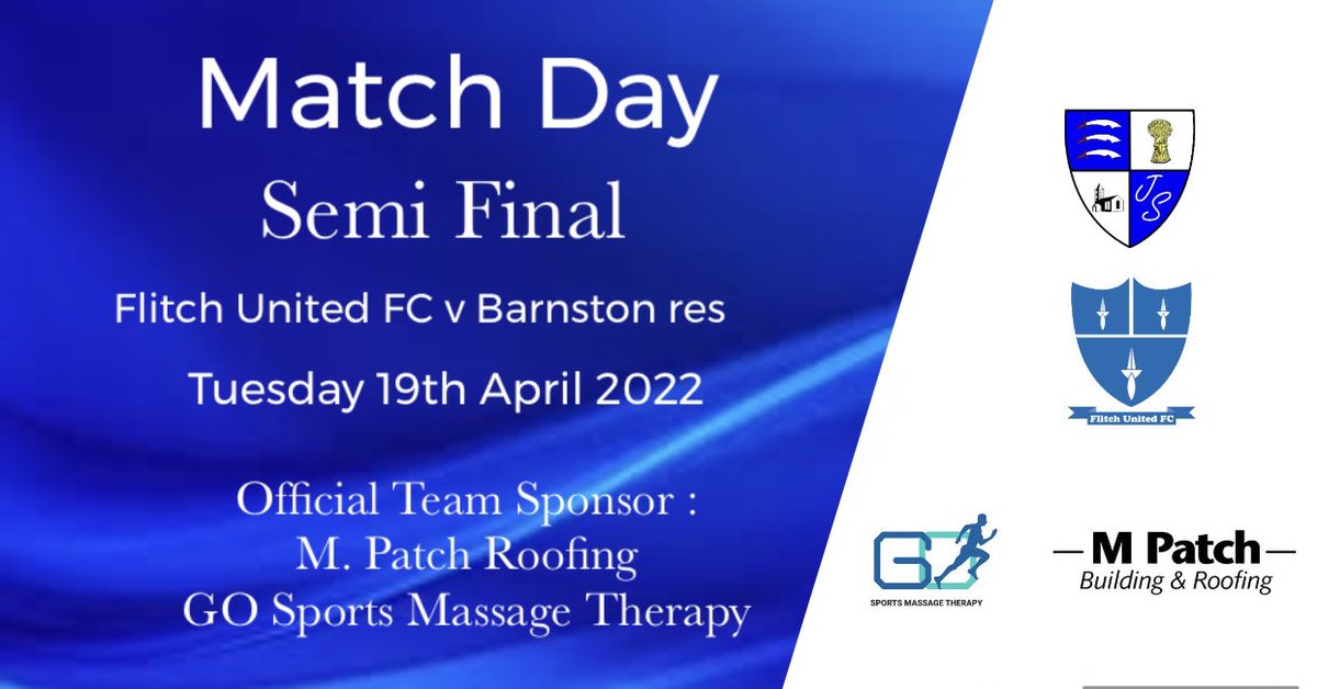 FlitchunitedFC's tweet photo. The day has arrived, one we have been waiting for, we have beaten some decent sides to get here,90mins away from a final,a brand new team this year and what we have achieved is amazing but we aren’t about to stop now #thisisthebegining #justgettingstarted https://t.co/i6DIKXrhzj