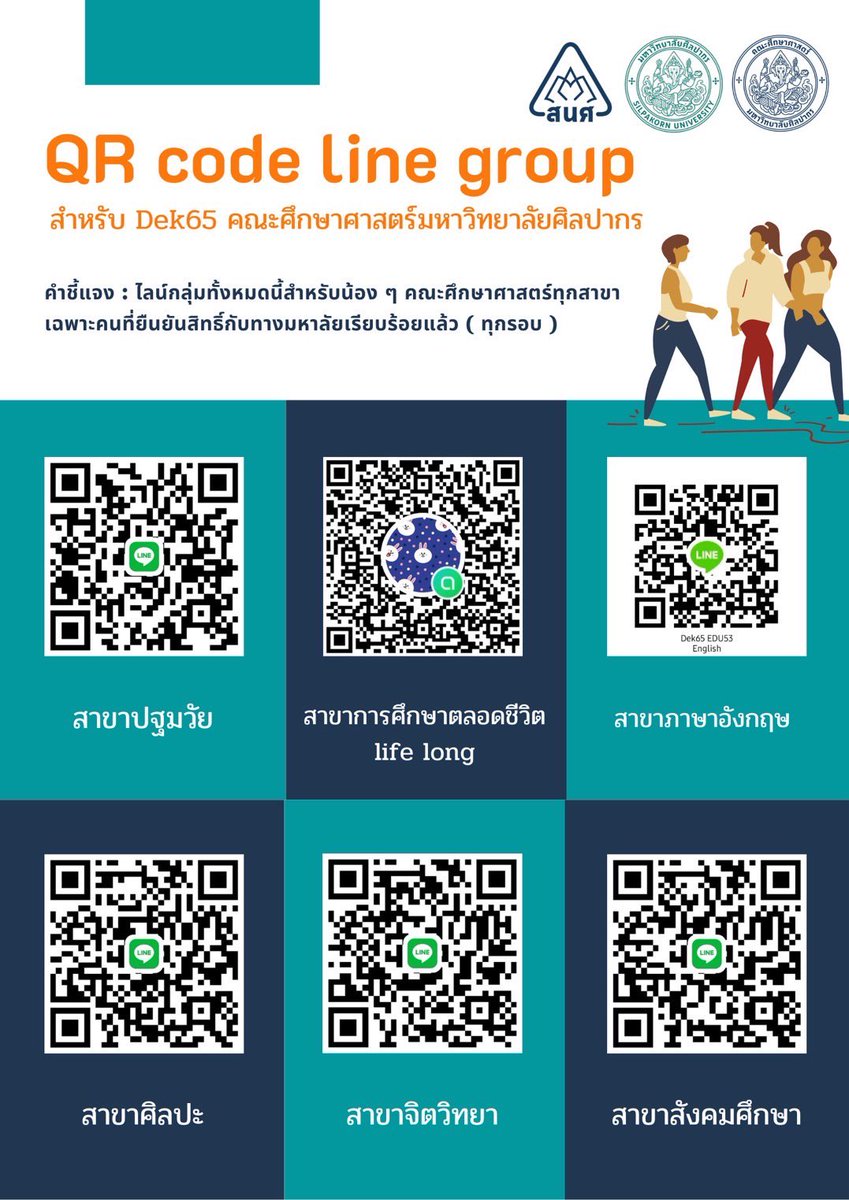 yourcapu1104's tweet photo. 💙💚น้องๆที่มีสิทธิ์เข้าศึกษาที่คณะศึกษาศาสตร์ มหาวิทยาลัยศิลปากร สามารถเข้าตามกลุ่มได้เลยน้าา พี่ๆรอต้อนรับอยู่ค้าบ💚💙 #ศึกษาศาสตร์ #ศิลปากร #EDUSU #ศึกษาศิลปากร #dek64 #dek65 https://t.co/djm9Fvz0BM