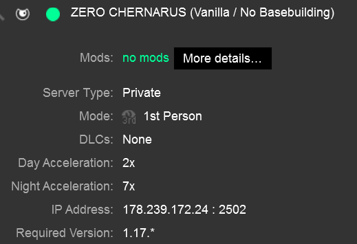 Our vanilla Chernarus server has been wiped, updated and is back live!

Enjoy the beauties of 1.17 everyone 🫶
