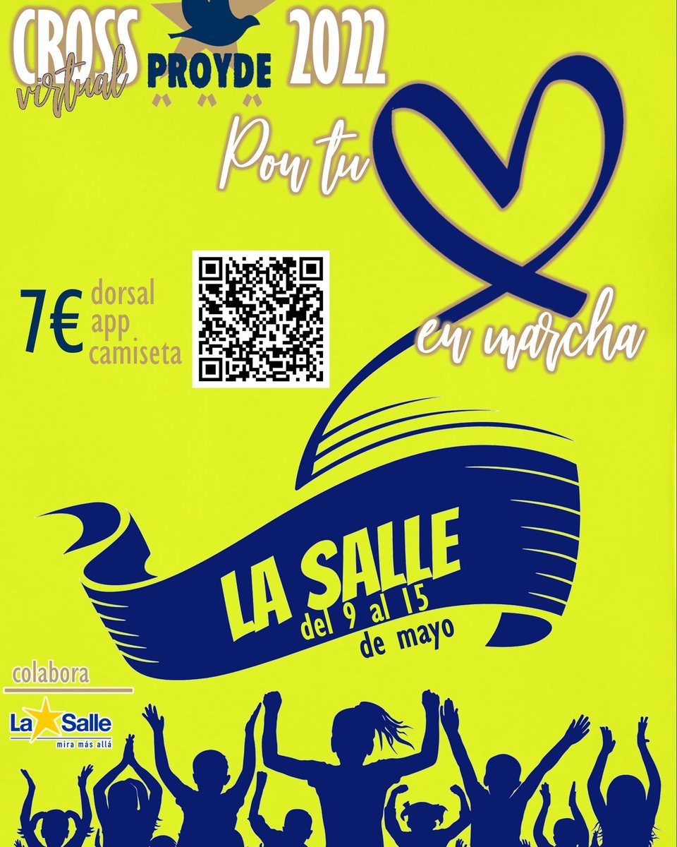 lasallegrinon's tweet photo. Tenemos una primavera muy deportiva y solidaria. Si te gusta correr puedes inscribirte en el #Crossvirtualproyde en
https://t.co/qf1122wIuR https://t.co/p5DGAIeFdb