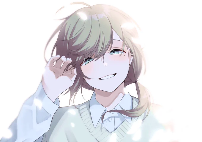 笑顔満開
#かな絵 