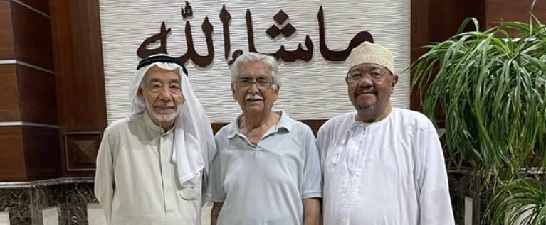 ahmedrajab's tweet photo. In Sharjah after last evening’s Dubai iftar - in the middle the erudite Zanzibari historian, emeritus Professor Abdul Sheriff (currently the Ali Mazrui Senior Fellow at Sharjah’s Africa Institute), on his right our host Sheikh Ali Mohamed Yahya. https://t.co/EE0zqwYWra