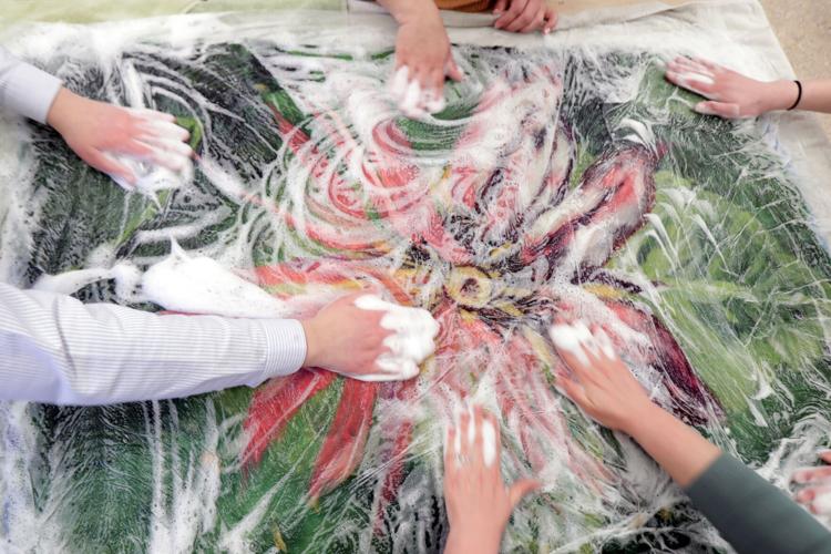 EdgewoodHSMad's tweet photo. Did you know that artist Georgia O'Keeffe attended Edgewood High School (then Sacred Heart Academy) in 1901?
Inspired by her work, Edgewood art students create felt wall hangings of Wisconsin wildflowers, which will hang in the school library.
https://t.co/S6B7QZ9m26
#EHSFineArts https://t.co/Y7dy3qN4gu