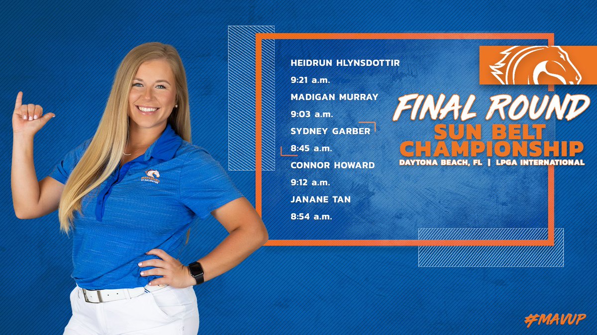 𝗧𝗜𝗠𝗘 𝗧𝗢 𝗙𝗜𝗡𝗜𝗦𝗛 𝗦𝗧𝗥𝗢𝗡𝗚!! Looking to end our season on a high note! 👊 

Follow along via <a href="/Golfstat/">Golfstat</a> 📊utamavs.us/3JJ2c97
Final round ESPN+ 💻 utamavs.us/3JWmiMU

#MavUp🏌️‍♀️ | #SunBeltWG