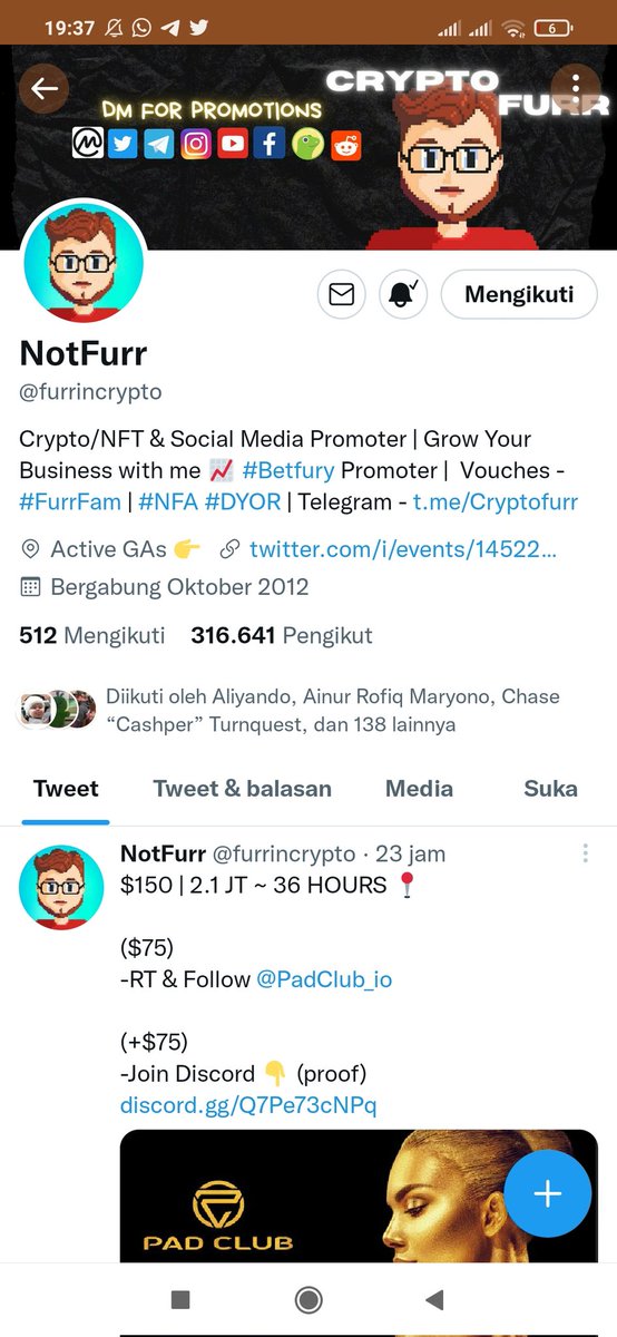 Nav_Bigwin's tweet photo. @ladyincrypto @furrincrypto Done
Bismillah https://t.co/J9Orh2jyRA