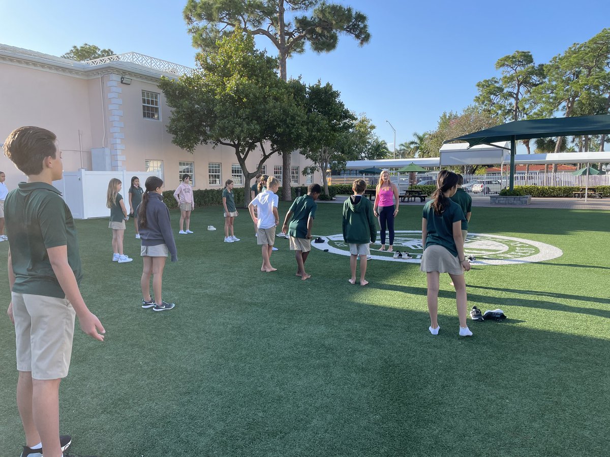PineCrestLower's tweet photo. Every Tuesday, #PCGrade5 practices yoga for their morning meeting. A great way to get back into our routine after spring break! #PCSEE #PCOutdoorLearning #PC2029 https://t.co/UO2GcydWJr