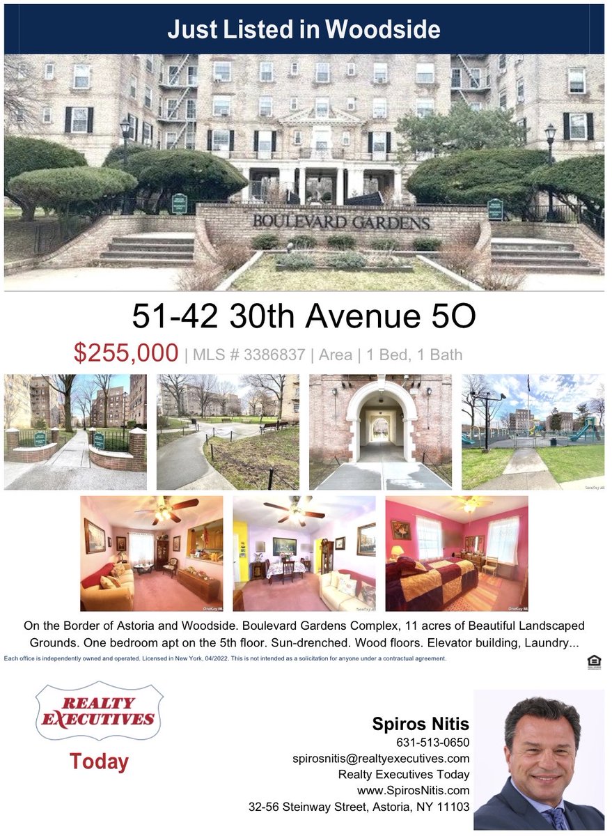 Just Listed for $255,000 - 51-42 30th Avenue 5O, Woodside, NY 11377
#realestate #realtor #realestateagent #home #property #investment #forsale #realtorlife #househunting #dreamhome #luxury #interiordesign #luxuryrealestate #newhome #architecture #house #homesweethome