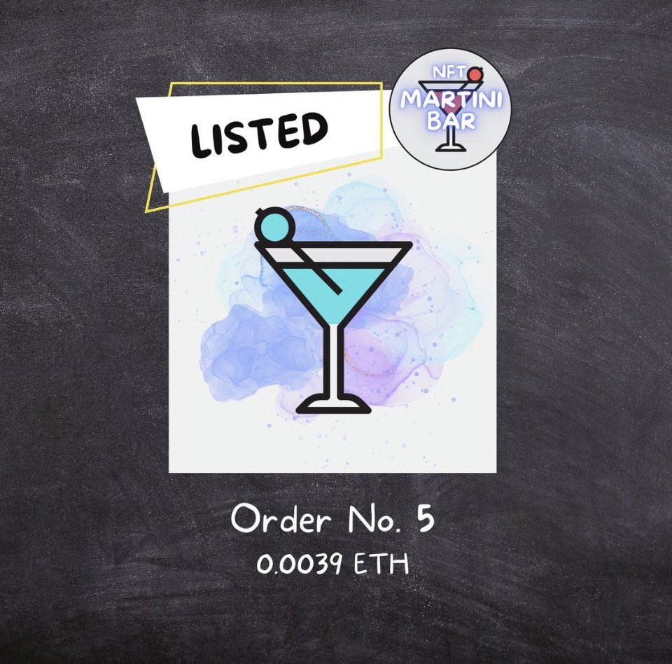 JanuaryGirlArt's tweet photo. NFT Martini Bar is Open! Place your order! Link on profile. https://t.co/XkfS5FuGVH