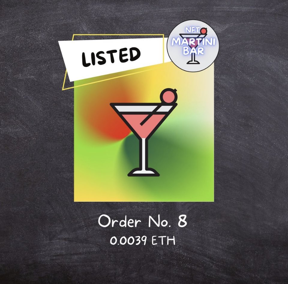 JanuaryGirlArt's tweet photo. NFT Martini Bar is Open! Place your order! Link on profile. https://t.co/U6d6TDmn7s