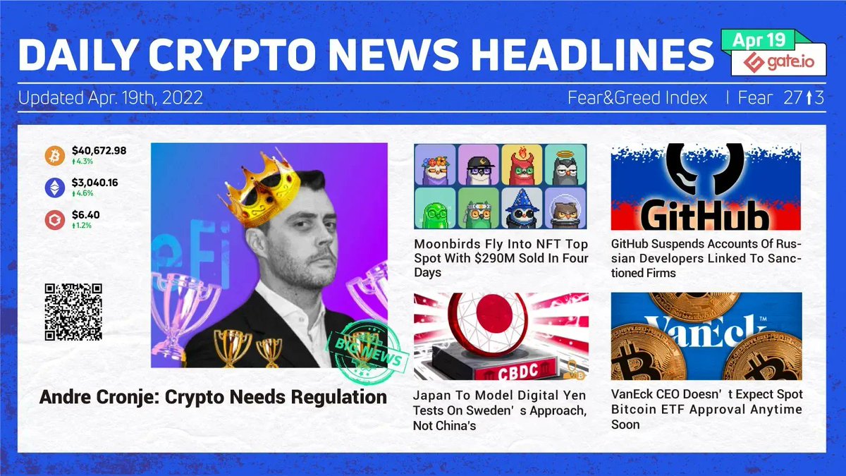 Gate's tweet photo. #AndreCronje said that the #crypto industry now needs regulation more than ever

Will crypto culture no longer be only about wealth and power?

Find out more #CryptoNews in the image below!

#Gateioblog: https://t.co/DpAIRuwInM
#Gateio Podcast: https://t.co/7e4eUFR54z https://t.co/s1ECVZZYmp