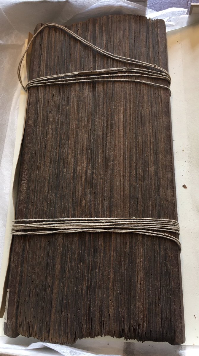 VanessaDesclaux's tweet image. #attentionChallenge 💪🏻 départ pour la restauration de ce grand manuscrit #tamil du début du 18è siècle sur oles (palmier) : 396 folios a préparer avant #numérisation … 📆 rdv dans quelques mois ⁦@GallicaBnF ➡️⁩  en savoir ➕ archivesetmanuscrits.bnf.fr/ark:/12148/cc1…