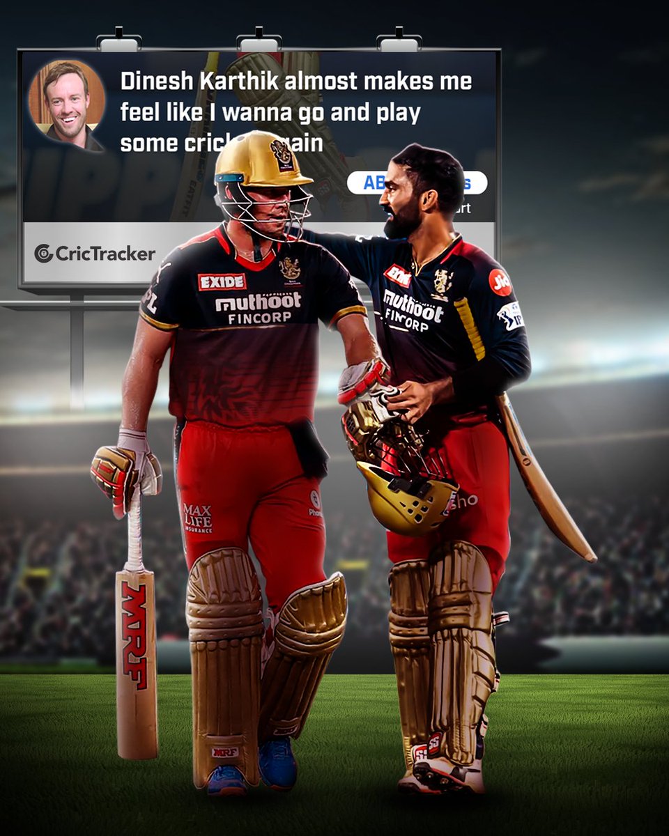 Cricketracker's tweet photo. What if ❓🤔

@ABdeVilliers17 🤜🤛@DineshKarthik 

📸: IPL/BCCI https://t.co/jZIM7oV1wL