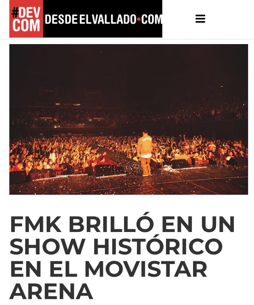 desdeelvallado (@desdeelvallado) on Twitter photo FMK BRILLÓ EN UN SHOW HISTÓRICO EN EL MOVISTAR ARENA - Desde el Vallado - Donde la música no descansa. <a href="/desdeelvallado/">desdeelvallado</a> desdeelvallado.com/musica/1936-fm… <a href="/CZcomunicacion/">CZ COMUNICACIÓN</a> <a href="/comunidadFMK/">Comunidad FMK</a> FMK BRILLÓ EN UN SHOW HISTÓRICO EN EL MOVISTAR ARENA - Desde el Vallado - Donde la música no descansa. <a href="/desdeelvallado/">desdeelvallado</a> desdeelvallado.com/musica/1936-fm… <a href="/CZcomunicacion/">CZ COMUNICACIÓN</a> <a href="/comunidadFMK/">Comunidad FMK</a>