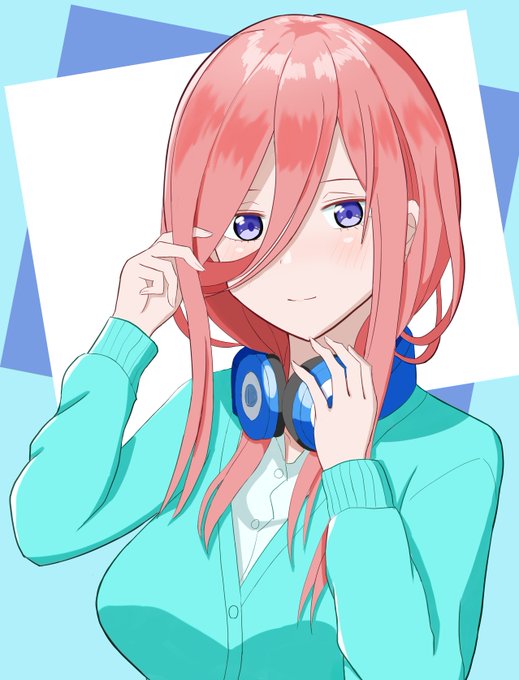 K.TsukuruさんがTwitterに投稿した中野三玖(五等分の花嫁)のイラスト。