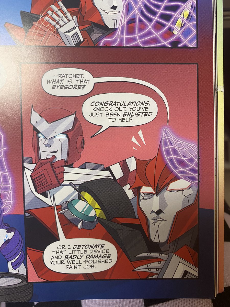 Megagayrobots's tweet photo. I love the transformers and mlp cross over comics. Mostly knockout, ratchet and rarity’s part. https://t.co/FbxsGOWJcv
