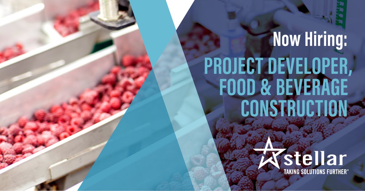 StellarGroupInc's tweet image. Looking for your next job opportunity? We’re #hiring a full-time #ProjectDeveloper to join our growing Food &amp;amp; Beverage group. Learn more about the position and apply today: bit.ly/3vqylNA 

#NewJob #AECJobs