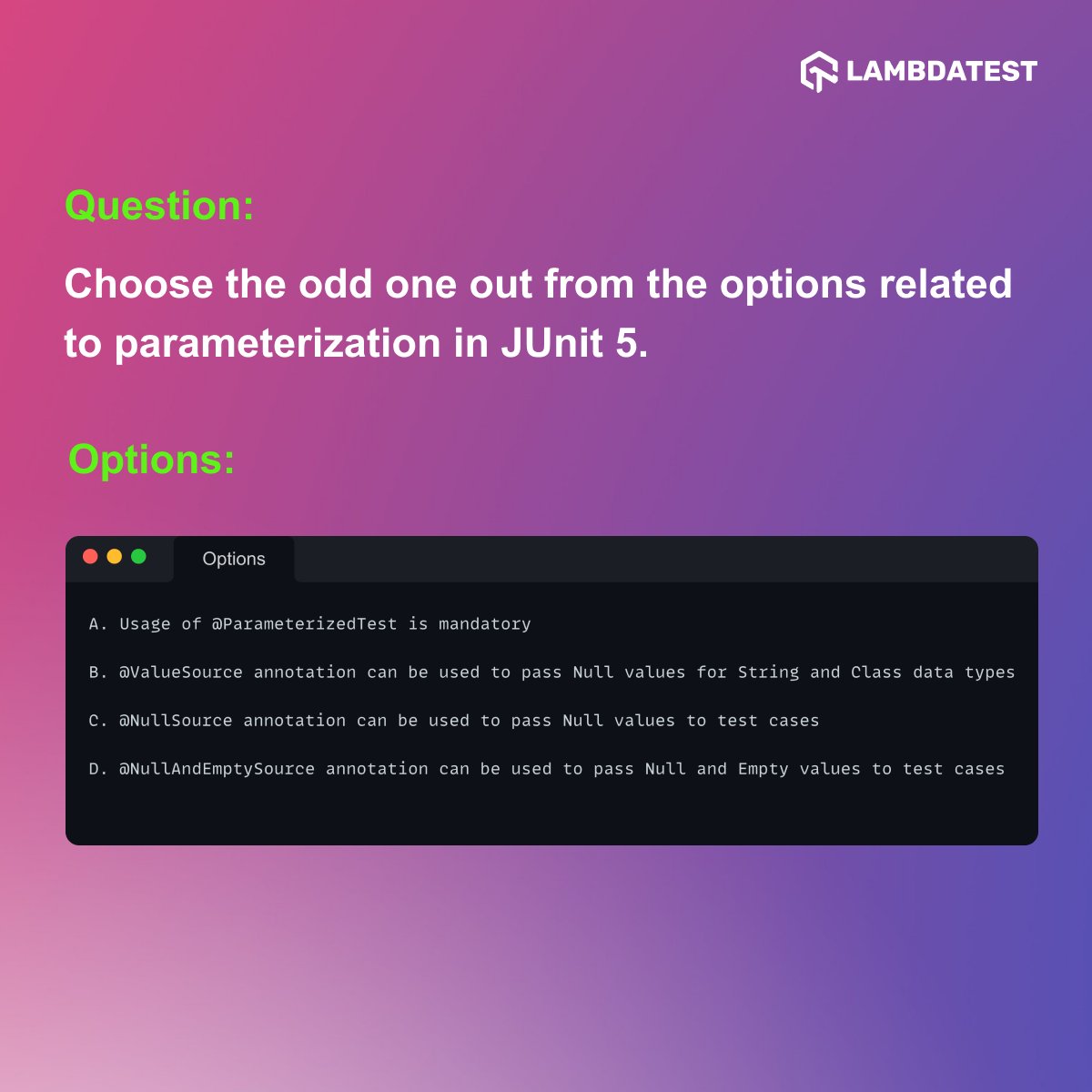 lambdatesting's tweet image. Here is the next question in the #LambdaTestCodingChallenge series🚀

𝐂𝐡𝐚𝐥𝐥𝐞𝐧𝐠𝐞 𝟎𝟕 (𝐀𝐩𝐫𝐢𝐥𝟐𝟐)