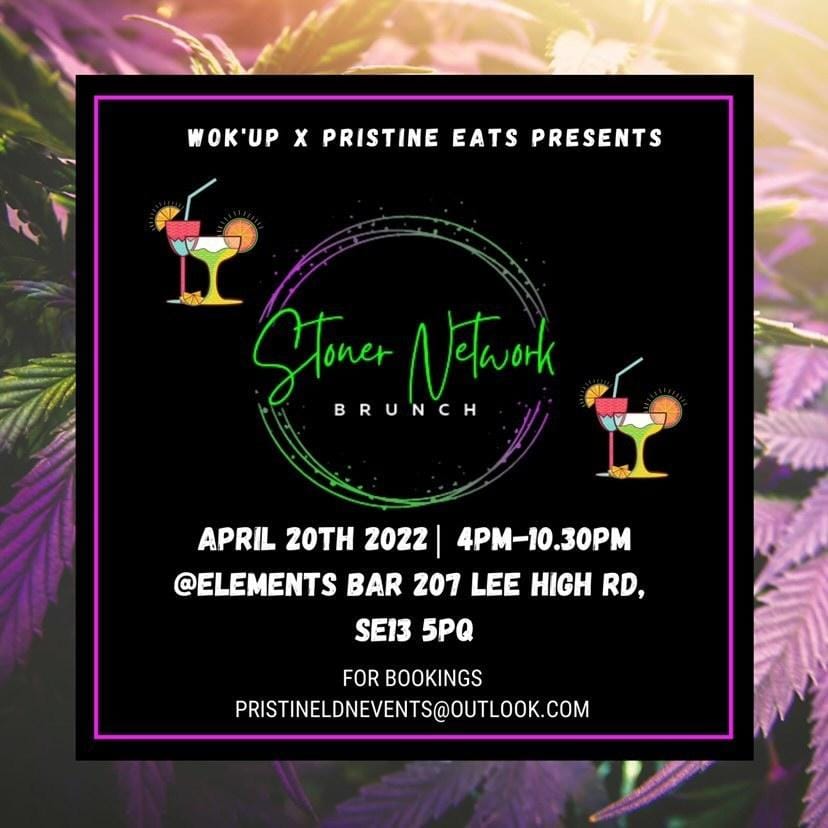 elementsbarldn's tweet photo. Stoner Network tomorrow 
4pm -10:30pm 💚🍃 BOOK NOW https://t.co/cVH2Oyn77X
