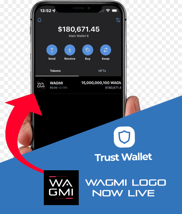 NiFeWARS's tweet photo. WAGMI game official logo is LIVE in #TrustWallet !

 Thank you @TrustWallet

#WAGMI #WAGMIArmy #WAGMIDefense #GameFi https://t.co/imXvHQ0z3B
