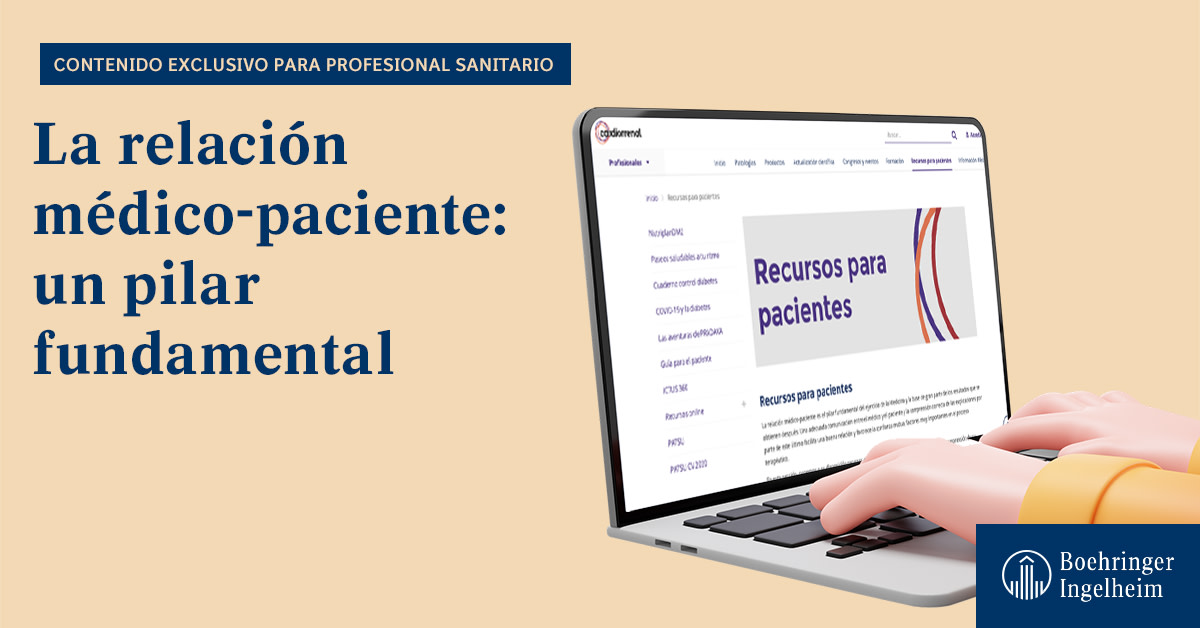 BoehringerES's tweet photo. "🏥 Contenido exclusivo para profesionales sanitarios.
¿Sabías que en nuestra web tienes un apartado con recursos para pacientes con #DM2? ¡Consúltalo siempre que lo necesites! ➡ https://t.co/N0vAriI6BV https://t.co/oxqbCbMoJP