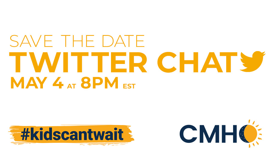 Join us on May 4 for a Twitter Chat to talk about kids' mental health in Ontario. We want to hear from parents, families and youth navigating the mental health system. All are welcome #KidsCantWait
