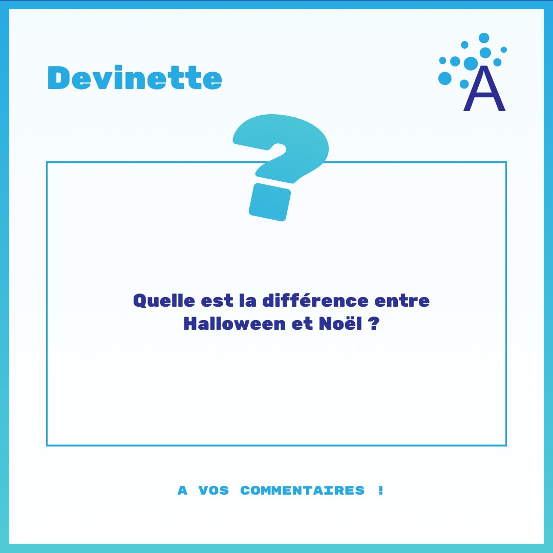 Après ce petit week-end prolongé, retour au boulot avec notre petite devinette !

Allez-vous trouver la réponse ? 👀