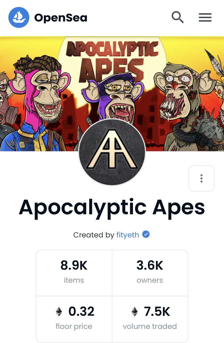 Average sales 24hrs ago for the @apocalypticapes were sitting at 0.22 ETH.  This is what we are seeing now!!  LFG 🔥  #AAPES @Fityeth @TheHaddy @AAPEQueens #getyoursnow #dontsnooze #nft @kboiciuc