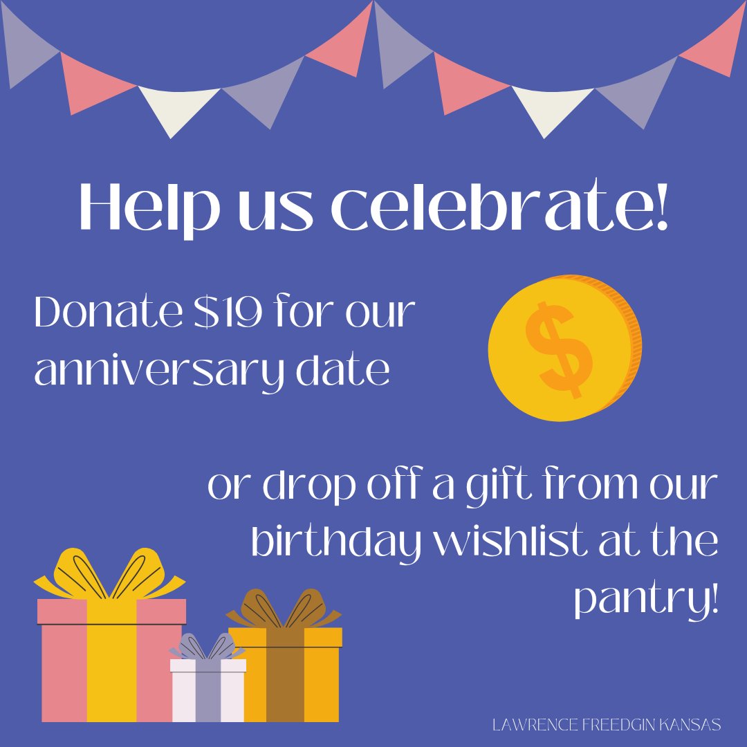 🎉 It's our 1st birthday!! 🎉
Today is the one year anniversary of our community pantry feeding and providing for the LFK community. A year ago we were founded on the principle of "take what you need, give what you can" and wouldn't be here w/o YOUR commitment to that value too.