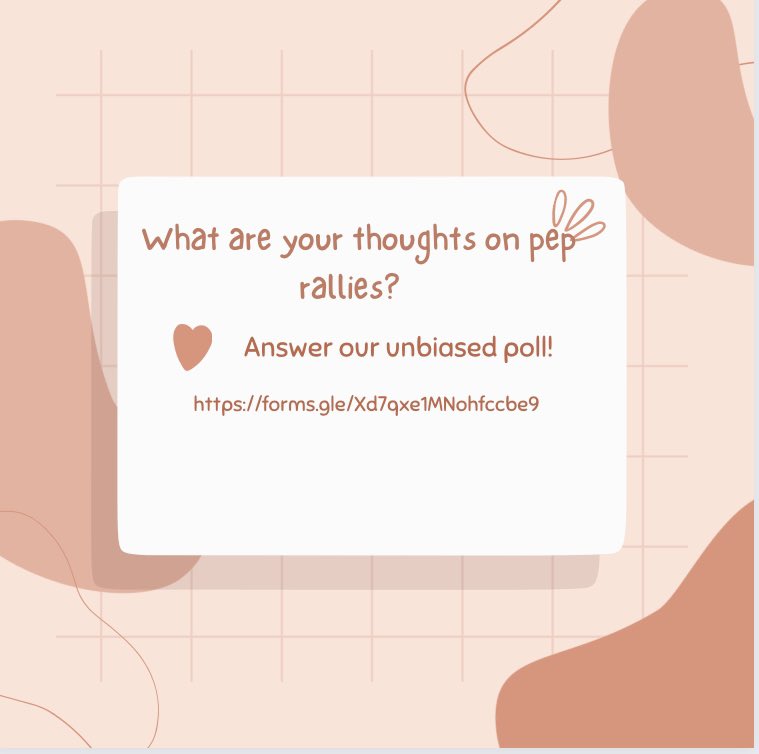 What are your thoughts on pep rally’s? answer our poll! forms.gle/Xd7qxe1MNohfcc…