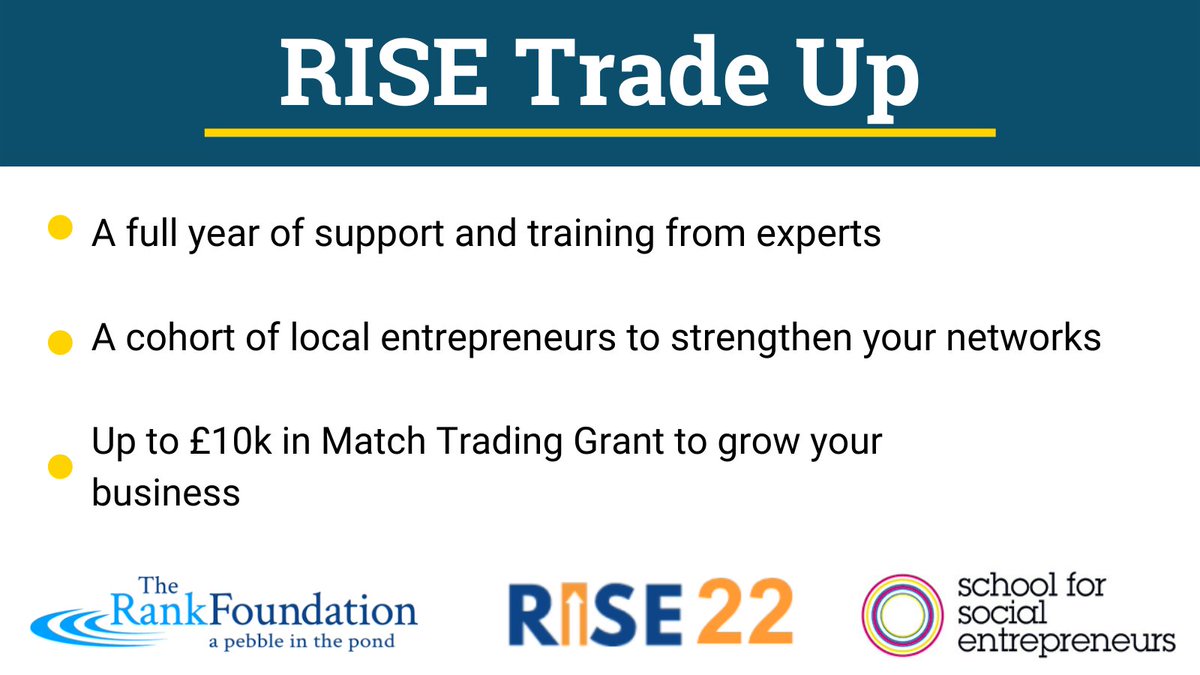 Are you running a social enterprise based in Plymouth?
 
Would you like a year's support, a strong network and up to £10k matchtrading grant to grow your business? 

Would you like it all for free?

Apply by April 30th! bit.ly/36P7Hpr
