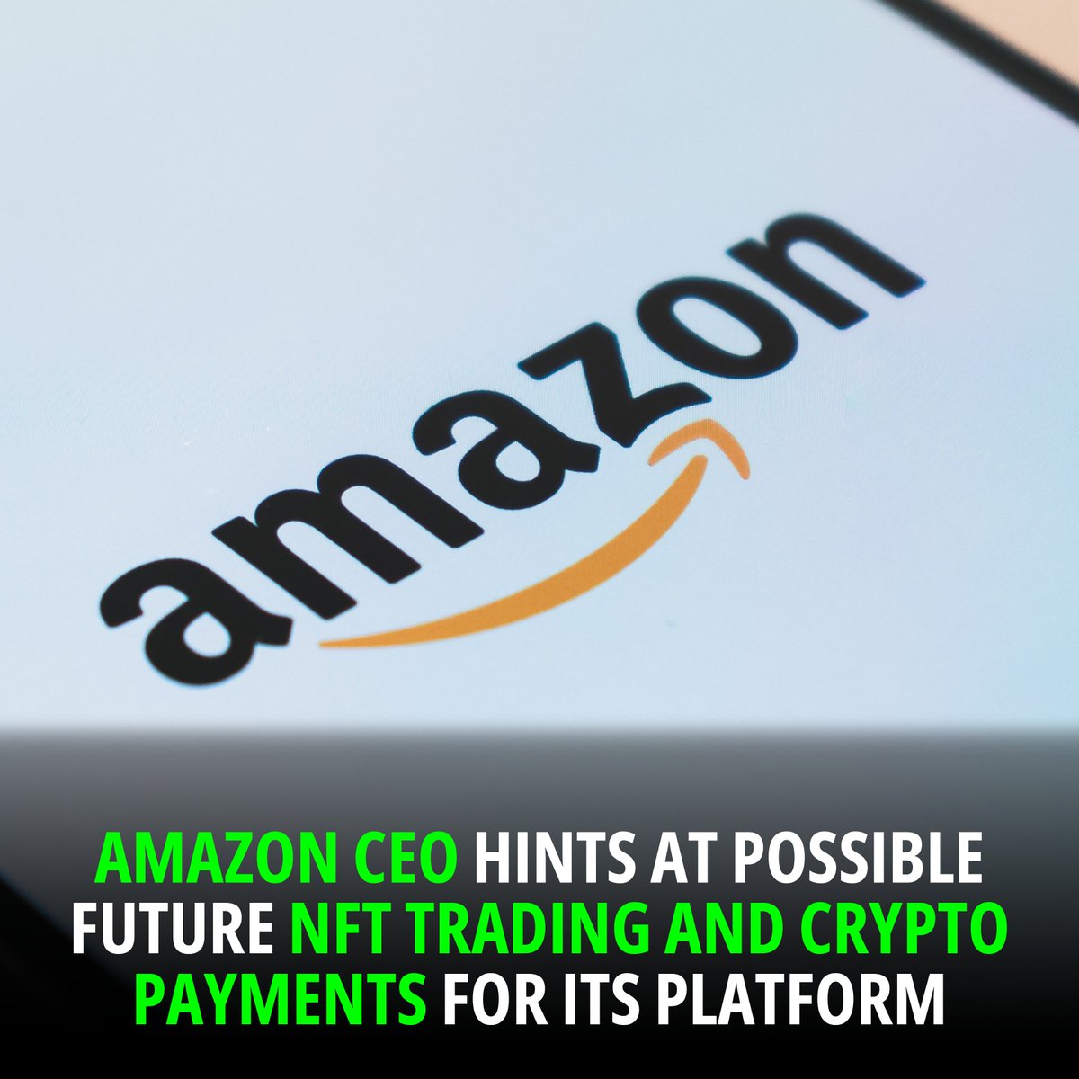 nfthoos's tweet photo. Amazon CEO hints at possible Future NFT Trading and Crypto Payments for its platform #nft #nftcommunity #nftnews #crypto #cryptocurrency #nftdrop #nftart #nftcollector #opensea #nftcollectors #nftcollectibles #nfthoos #metaverse #metaversenft #amazon https://t.co/ksOR2jQsMO