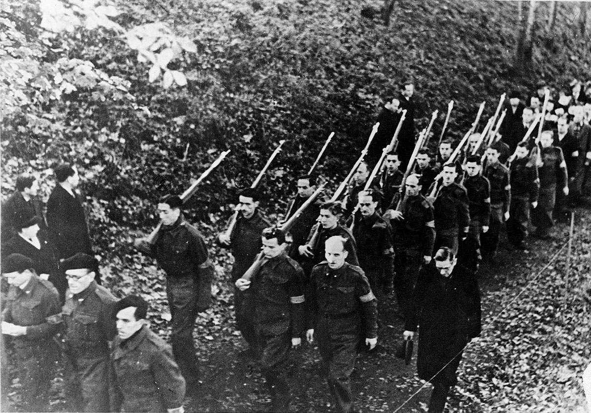 The Warsaw Ghetto Uprising was not the only act of Jewish resistance today. 

In 1943, the Jewish underground in Belgium attacked and liberated a transport of Jews being deported to Auschwitz.

Jews never willingly went to be slaughtered. We fought back every step of the way.