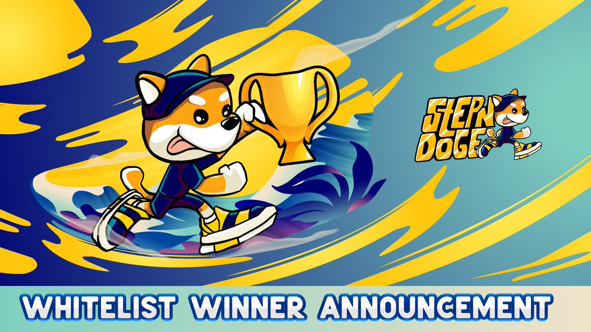 #StepnDoge Whitelist result is live! 🎉
Congrats to our Whitelist winners! 🔥

🏅 Winners List: bit.ly/3rAY58W
👉 Presale link: pinksale.finance/#/launchpad/0x…

• Whitelist: 00:00 - 06:00 AM UTC April 20th
• After that, it's open to the public, everyone can join.