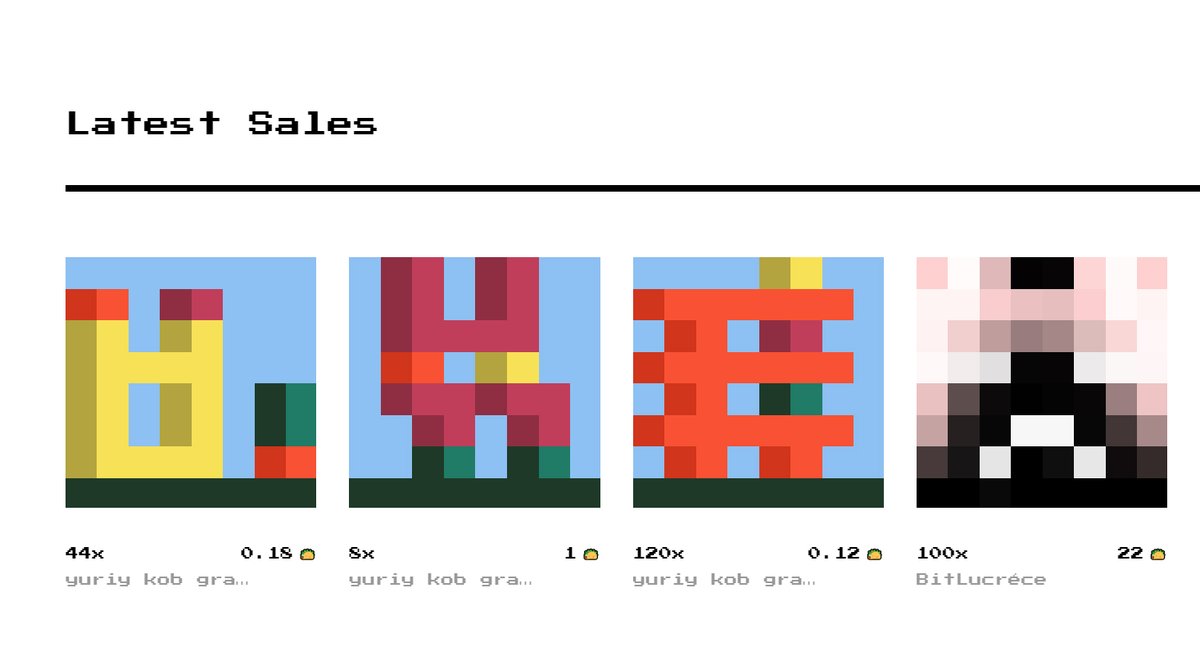 Yuriy_Kob's tweet photo. Thanks to @DnlsmmS @hen_collector @jb_nft and the community for collecting block-shikakus!
#tezos #tezoscommunity #tezoscollectors #8bidou #8x8 #pixelart #voxelart #3din2d #pseudovoxel #clearnft https://t.co/UmtpR5BUW7