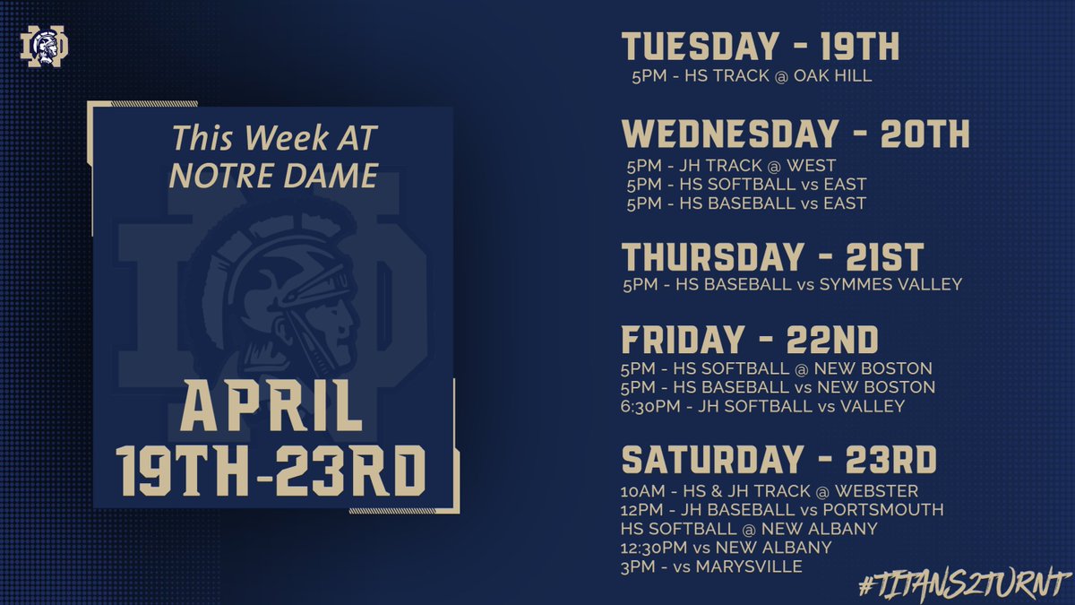 GoNDTitans's tweet photo. The Titans maybe out of school this week but we are still scheduled for some WINS!!! #titans2turnt  @SOCathletics @SymmesValleyHS @nb_block @napls_athletics @MvilleSBOH @BVLocalSchools https://t.co/wyCuuTlakP