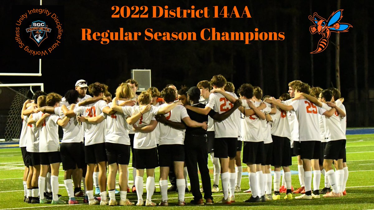 With the conclusion of other district games, it is now official that your 2022 Hornet Soccer team has locked up the 1 seed and is your 14AA Regular Season Champions! #Hornet⚽️ #423