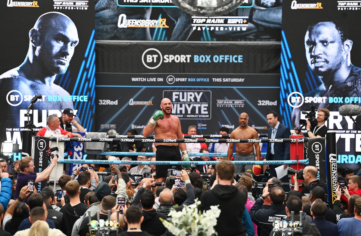 boxingontnt's tweet photo. The Gypsy King 👑

@Tyson_Fury 

#FuryWhyte | Saturday | BT Sport Box Office https://t.co/4lFrl6A5zJ