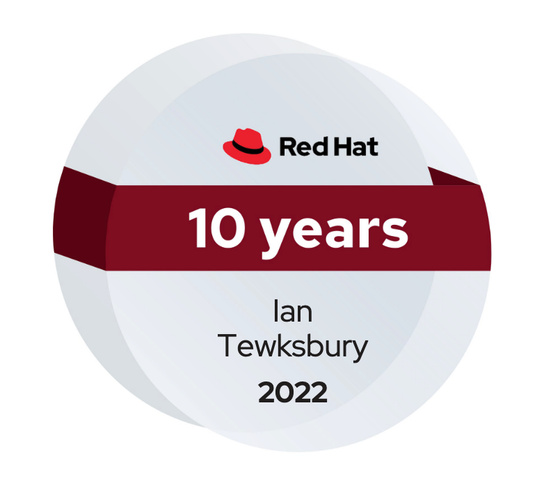 itewk's tweet photo. It feels both like one day and twenty years. Time is weird. #LifeAtRedHat https://t.co/w08x2c6TRN