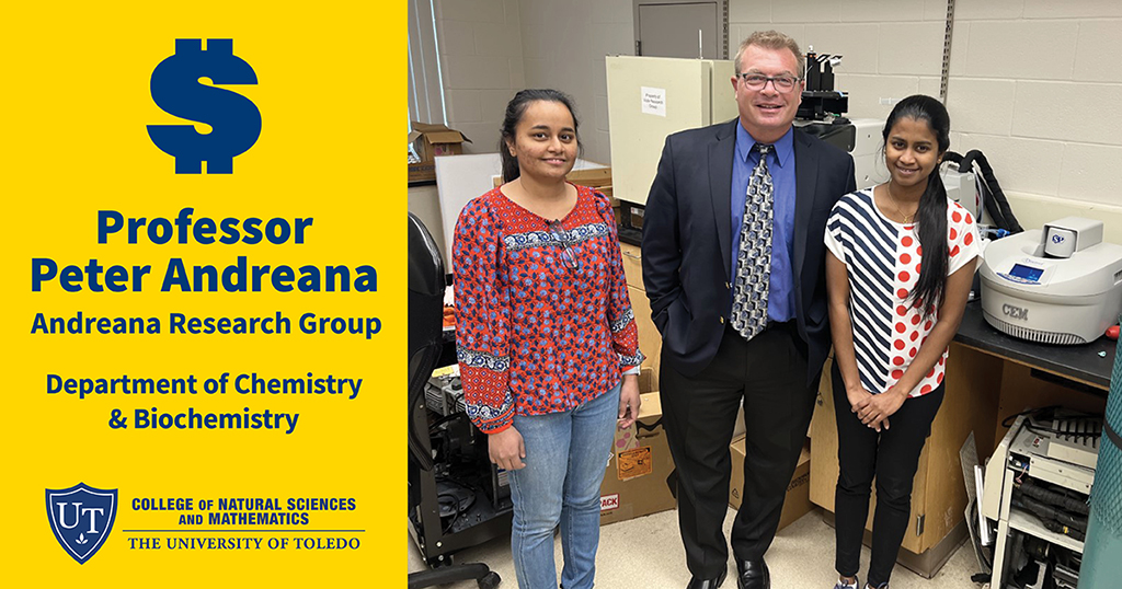 UToledo_NSM's tweet photo. Shout out to Dr. Peter Andreana &amp; team @ChemistryToledo @UToledo on receiving a supplemental award of $30,000 for his @NIH funded project, ‘Novel Methods &amp; Technologies for Synthesis of Biomedically Relevant Carbohydrates’. #UToledoRocketScience #UToledo #UToledoNSM #glycan https://t.co/L5uEQSKYxM