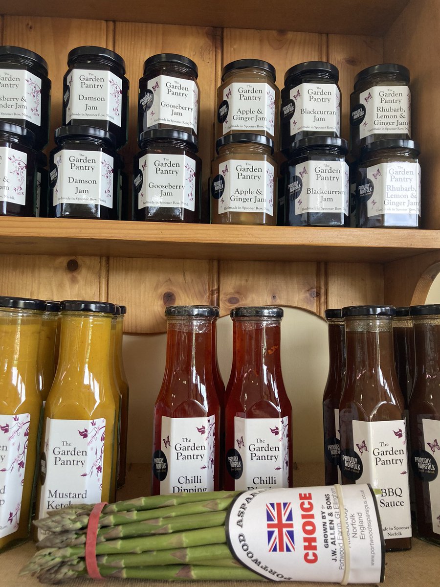 So happy to have our shop open again and to work with lovely local businesses such as The Garden Pantry. To see the full selection come to our farm shop at NR17 1AG. We are open 8am - 5pm everyday until 21st June.
