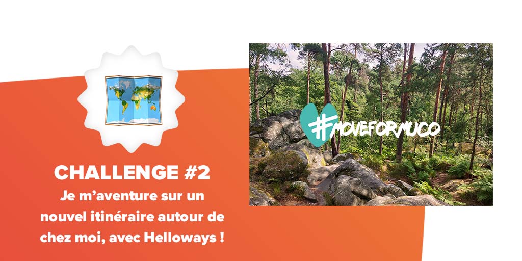 #MoveForMuco cette semaine on se lance dans le 2ème mini-challenge 🔥 

Ajoutez vos prochains km au compteur en sortant des sentiers connus ⛰, offrez-vous un nouvel itinéraire avec l’aide d’<a href="/Hellowaysfr/">Helloways</a>

Par ici les idées 👉 bit.ly/3mbSNfZ