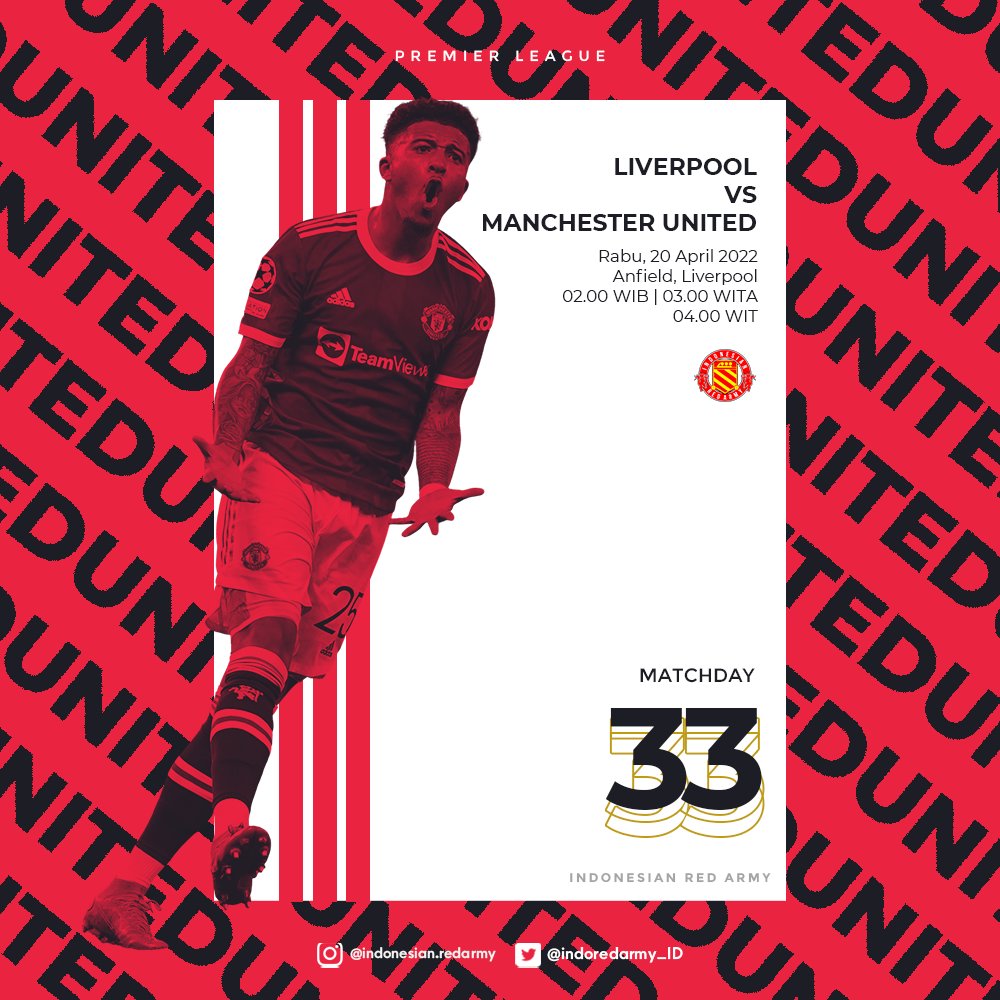 indoredarmy_ID's tweet photo. Kita nggak bisa lewatkan partai panas ini dini hari nanti! Bring on United 🔴

#MUFC #PL #LIVMUN #IndoRedArmy https://t.co/jWbyblONmy