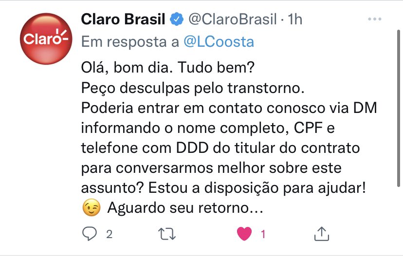LCoosta's tweet photo. Eai… @ClaroBrasil  meus dados foram enviados. Quanto tempo vocês vão me deixar esperando desta vez? https://t.co/QWDWbAnnuB