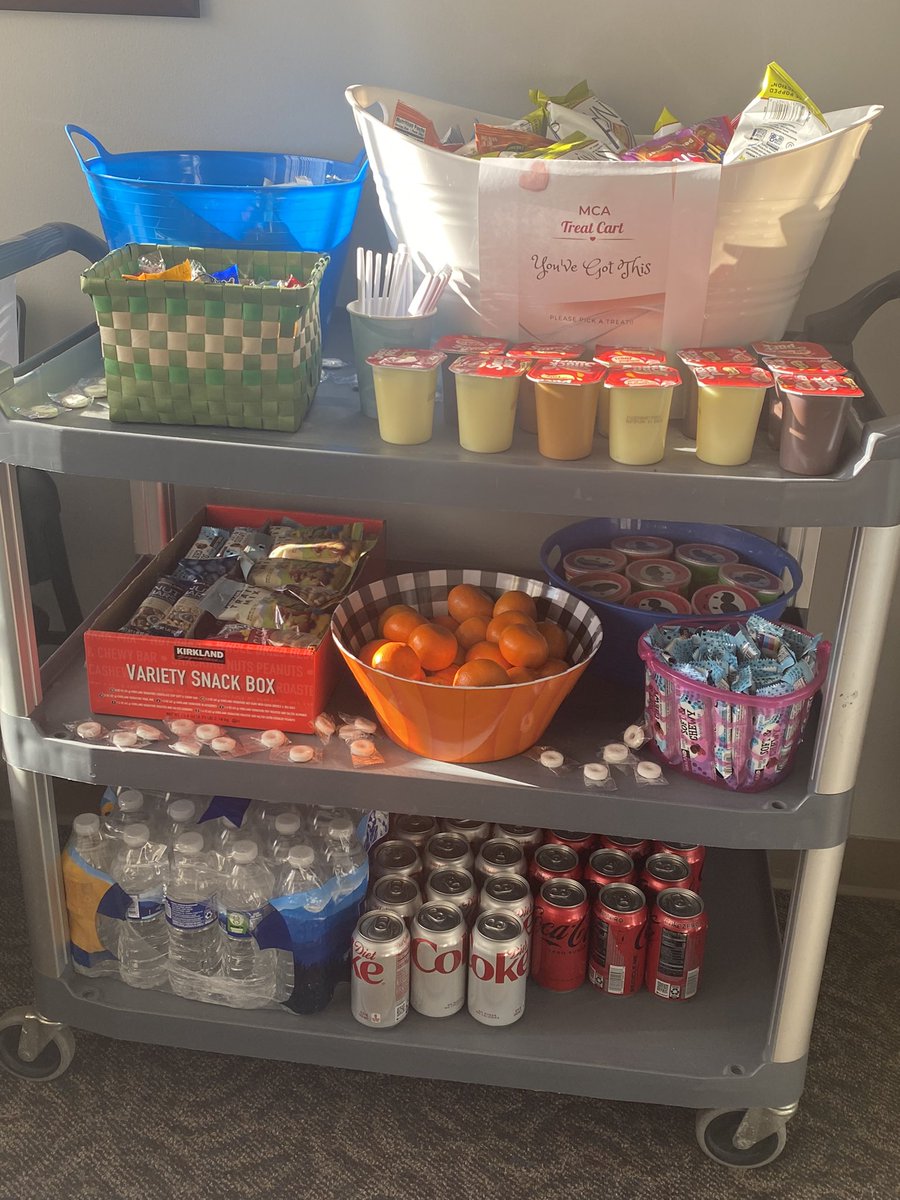 The MCA Treat Cart is ready to go!’ 🍿🥨📚👩🏼‍🏫 Let’s do this thing 🙌🏻