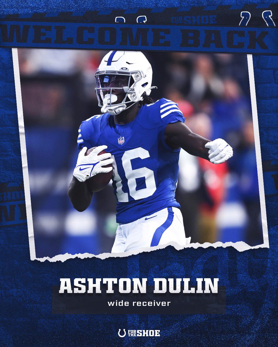 WR Ashton Dulin has signed his tender.