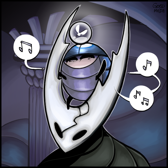 goodmodeart's tweet photo. commission of myla and the hollow knight <3 https://t.co/Wb1cCeTXlM