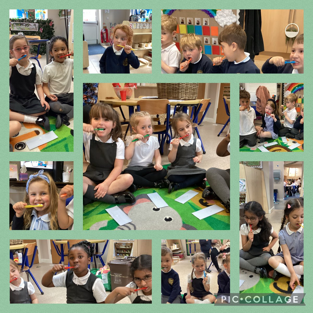 StHildasBury's tweet photo. Today we have started the Brush Bus in Reception. We enjoyed brushing our teeth for a full 2 minutes with our own toothbrushes. #eyfs #brushbus #healthyteeth https://t.co/fN5RSPMEWN