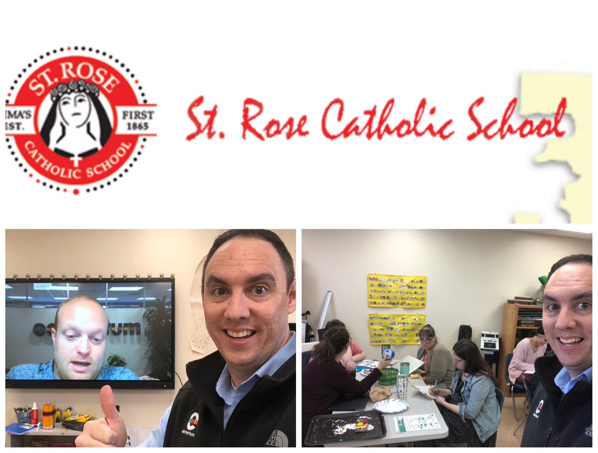 @edmentum Sales and Success TOGETHER - through the power of technology - for an onsite visit with the fabulous staff of St. Rose of Lima School! #Partnering4Educators