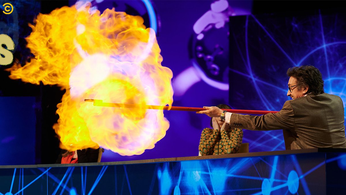 ComedyCentralUK's tweet photo. Don't miss a brand NEW episode of @RichardHammond's #BrainReaction TONIGHT at 9pm as @krishgm and @MaisieAdam join team captains @VictoriaCoren and @JohnnyVegasReal for more science silliness! ⚗️🔥 https://t.co/K1P9OPT6lZ